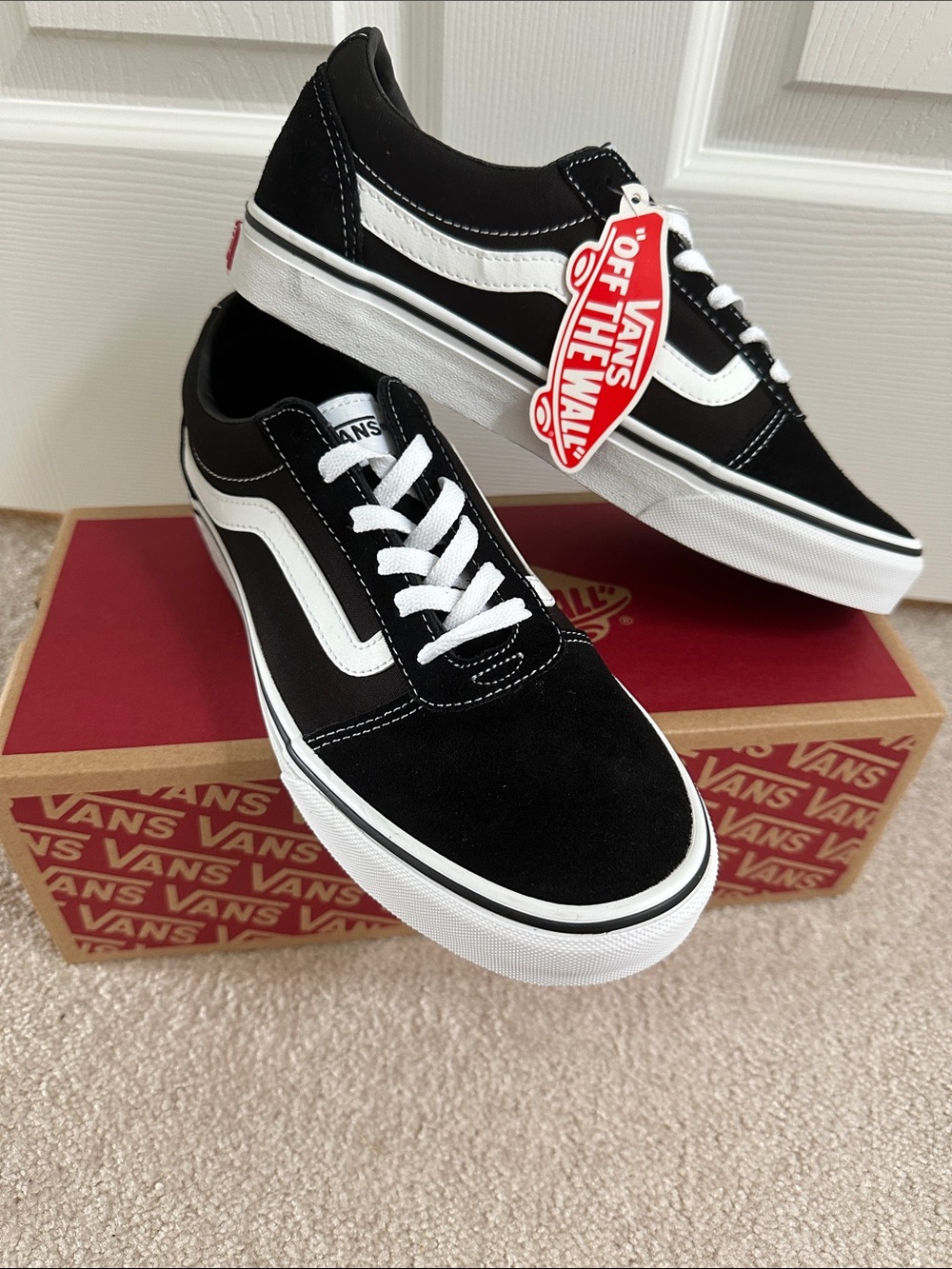 Classic Black and White Skate Shoe - Men's